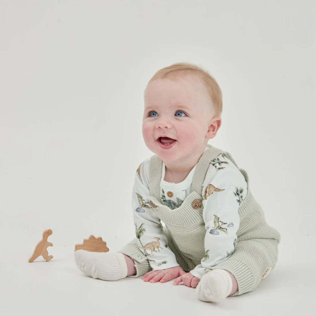 Sage knit pocket overalls