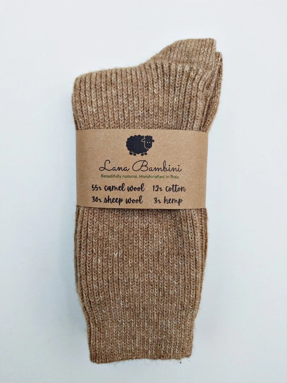 Lana Bambini "Camelia" Camel/Wool/Cotton/Hemp Socks