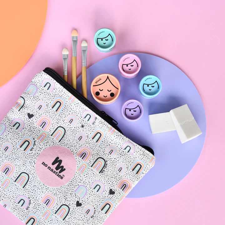 Natural Pressed Eyeshadow and Blush Pack with Accessories