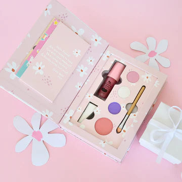 Deluxe Makeup Set - Nala Pink Natural Pressed Powder Kids Makeup Palette Kit