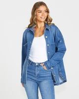 Jasmine Denim Jacket in 80 Vintage Was