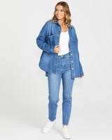 Jasmine Denim Jacket in 80 Vintage Was