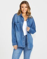 Jasmine Denim Jacket in 80 Vintage Was