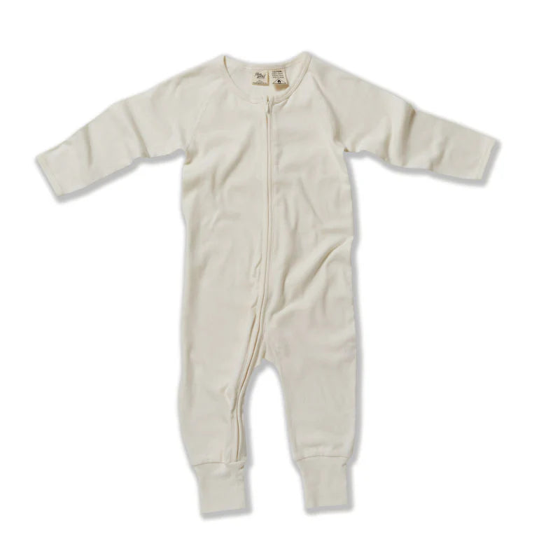 Undyed organic cotton romper