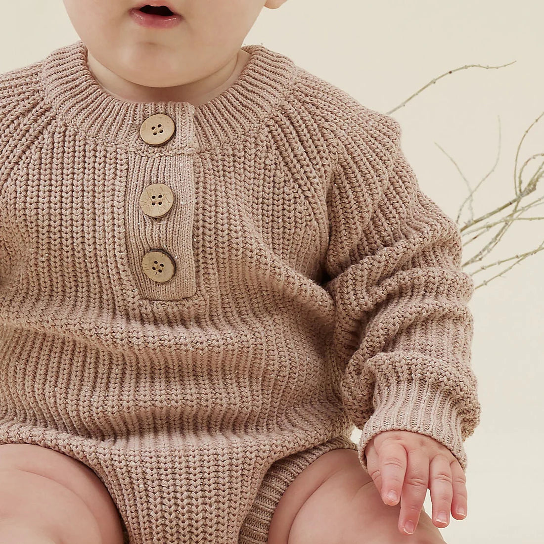 Mushroom Knit Romper