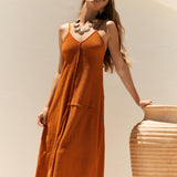 Jasmin Dress - Orange Clay