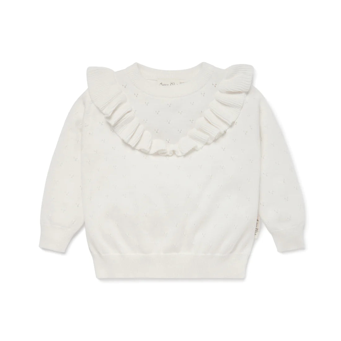 Ivory ruffle Knit Jumper