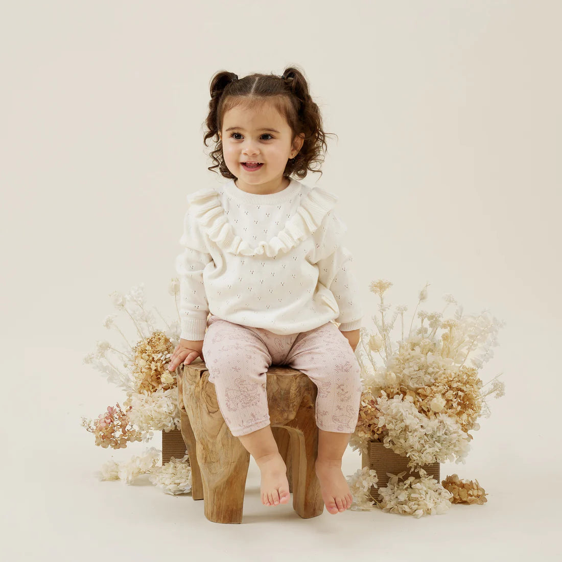 Ivory ruffle Knit Jumper