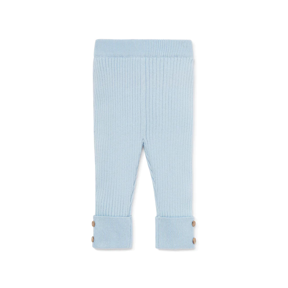 Pale Blue Knit Rib Legging