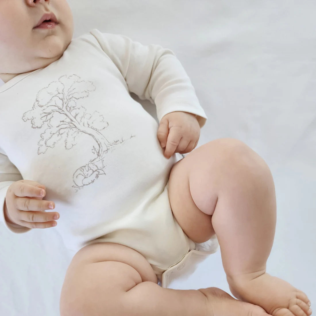 Sleepy Fox Print Onsie