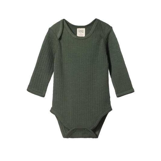 Pointelle thyme bodysuit