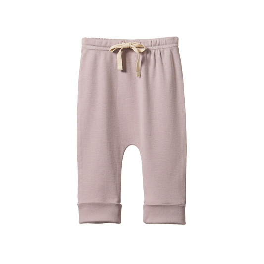 cotton drawstring pants - lilac