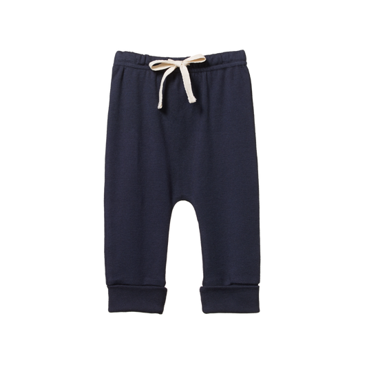 merino drawstring pants Navy