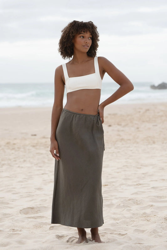 Riley Bias Linen Skirt