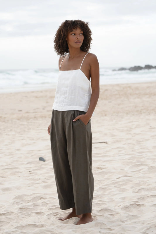 Ivy Linen Crop Pants