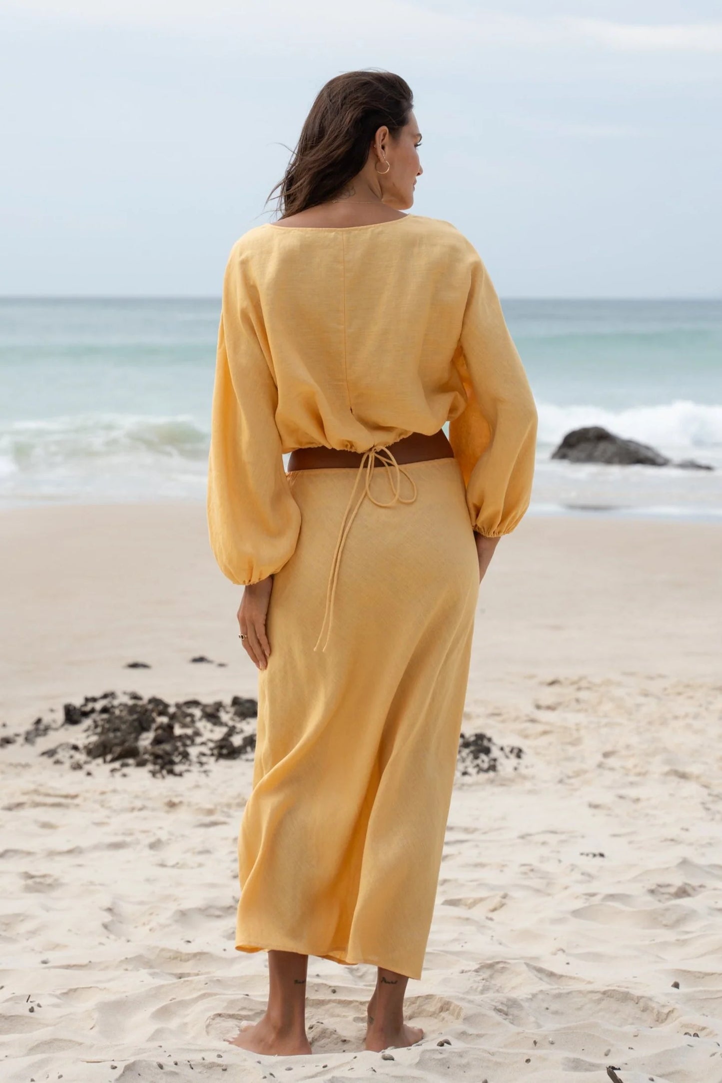 Riley Bias Linen Skirt