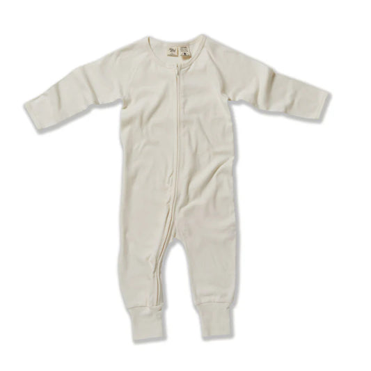Undyed organic cotton romper
