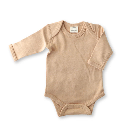 Undyed organic cotton Long Sleeve Bodysuit