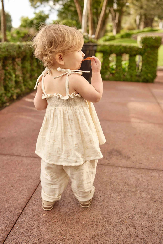 Organic Cotton Muslin Cordelia Pant - Pauline Chamomile- Jamie Kay