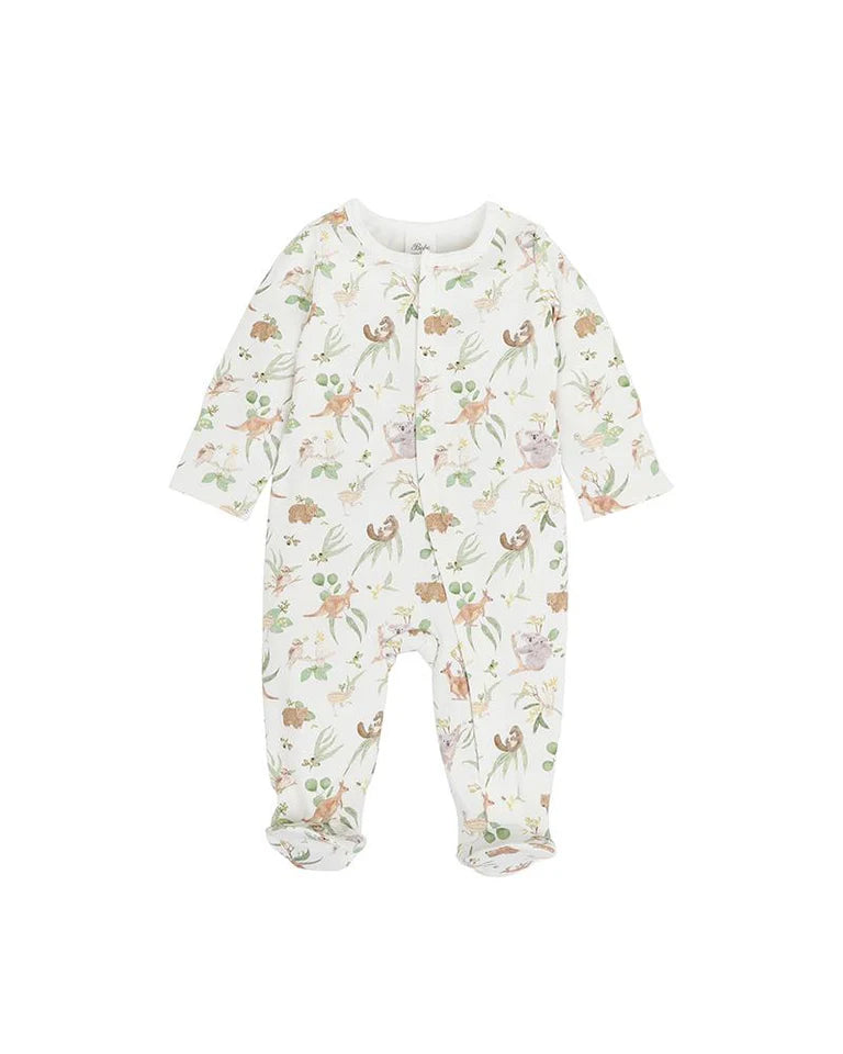 Bailey Native Print LS Zip Onesie