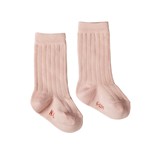 cotton rib socks Pink