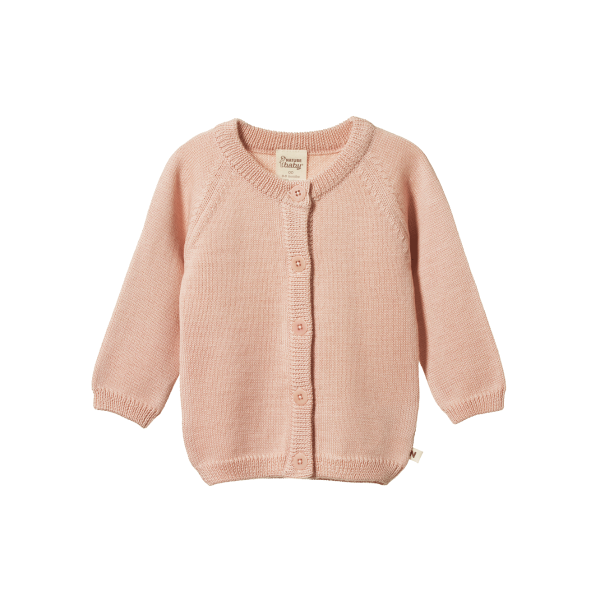 Merino Knit Cardigan- Rose Dust