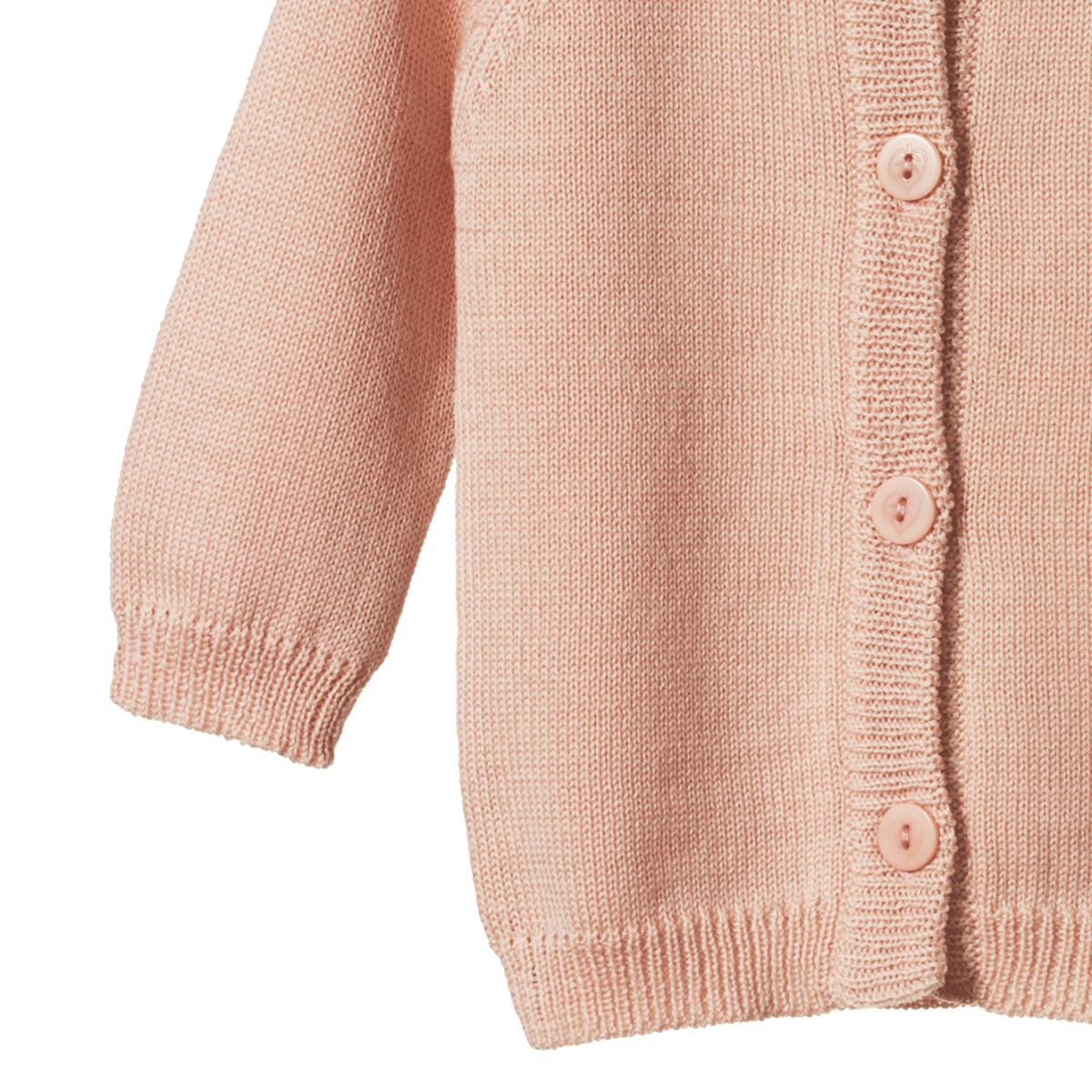 Merino Knit Cardigan- Rose Dust