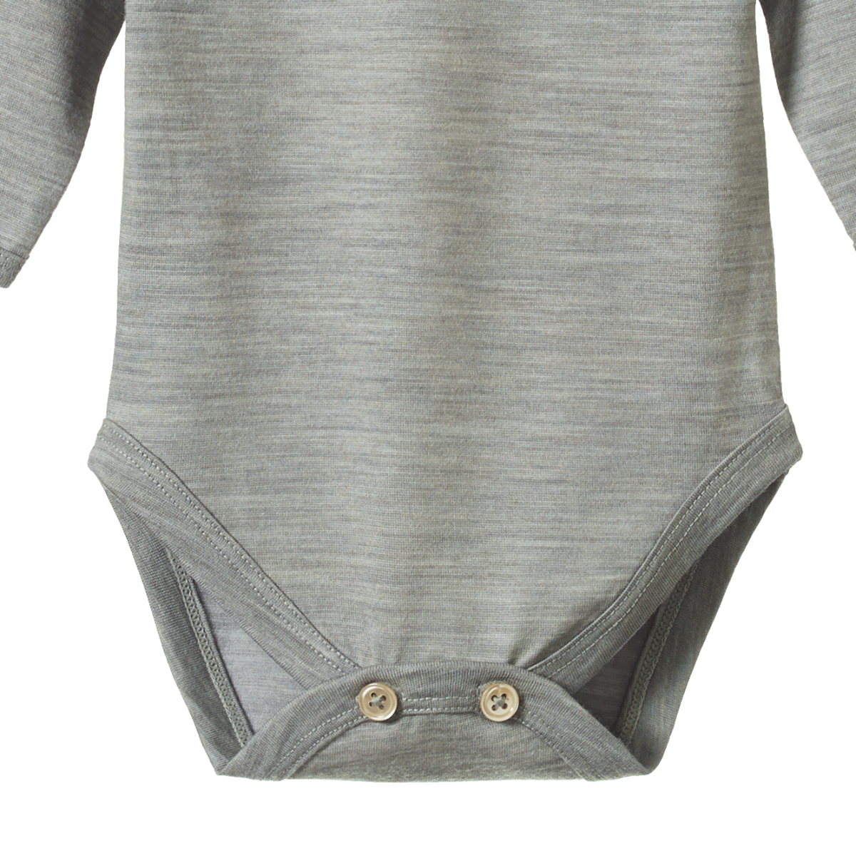 Merino Long Sleeve Bodysuit- Grey Marl