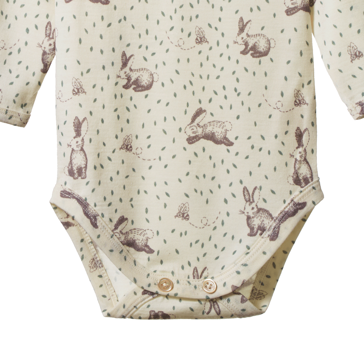 Merino Long Sleeve Bodysuit- Rabbitty
