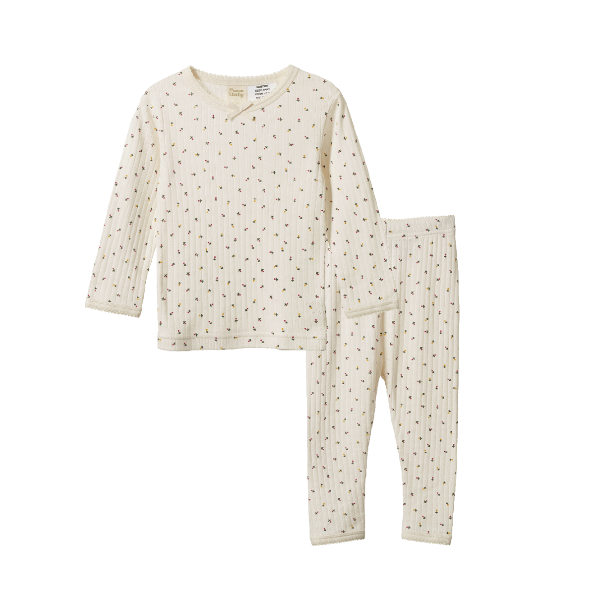 Pointelle Long Sleeve Pyjama Set- Aster Floral