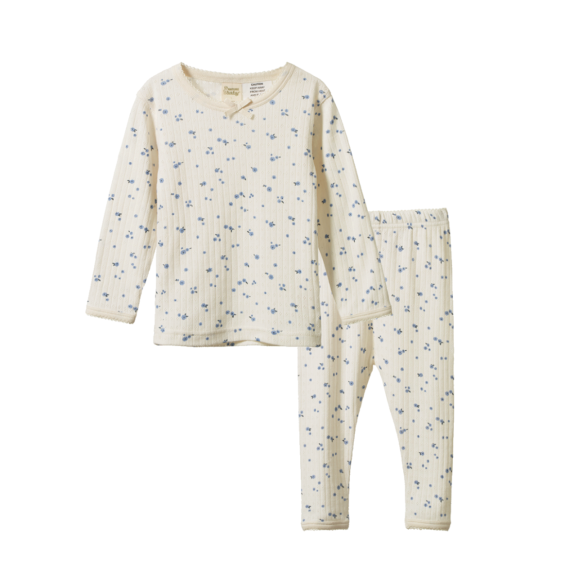 Pointelle Long Sleeve Pyjama Set- Daisy