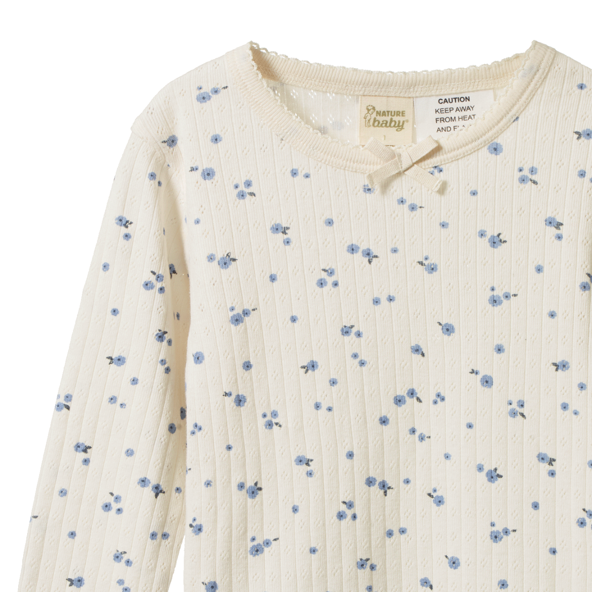 Pointelle Long Sleeve Pyjama Set- Daisy