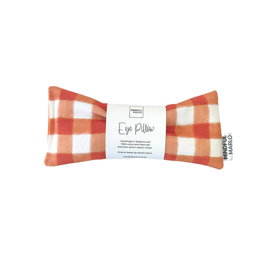Eye Pillow - Gingham Tangerine